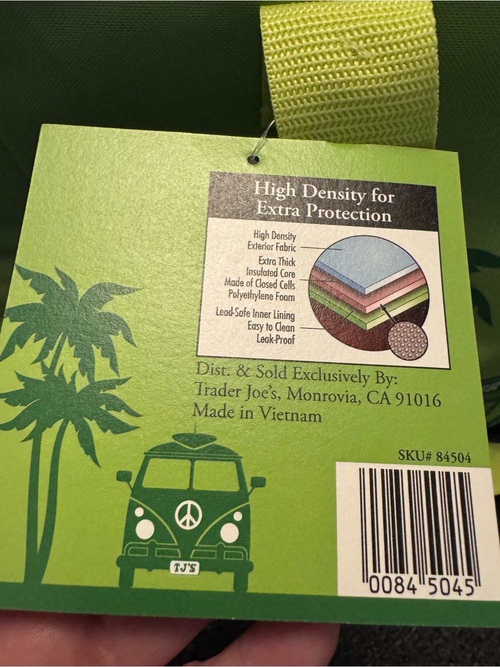 NWT Trader Joe's Lime Green Insulated Bag Large 8 Gallon Reusable Cooler Tote - Picture 8 of 10